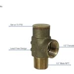 Merrill MFG PRVNL50 1/2″ No-Lead Pressure Relief Valve, Brass