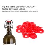 Beer Bottle Gasket, Silicone Rubber Gaskets Washers Red Swing Flip Top Bottles EZ Cap Home Brew Seals Washer O Ring High Pressure Leakproof Seals Replacements Home Soda Sealing Use 25 Pieces