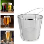 304 Stainless Steel Wine Beer Dry Hops Filter 300 Micron Mesh Barrel Grain Strainer Basket for Homebrew Hops Wine Beer Tea Kettle Brew Filter, 35x35cm