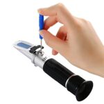 RETYLY Wort and Wine Refractometer, Scale – 1.-1.120 and 0-32%, Replaces Homebrew Hydrometer (Aluminum)