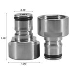 Ball Lock Keg Coupler Adapter – Stainless Steel Ball Lock Quick Disconnect Conversion Kit for Home Brewing