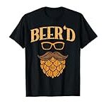 Beerd Beer Face Hops Beard Homebrew Fathers Day Men Dad Gift T-Shirt