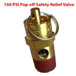 New 1/4″ NPT 150 PSI 58 SCFM Air Compressor Relief Pressure Safety Valve, Tank Pop Off