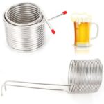 Headery Stainless Steel Immersion Wort Chiller, Double Layer Food Grade Stainless Steel Coil Pipe for Cooling Beer & Malt, Beer Chiller Brewing Equipment for Home Brewing