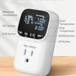 DEWENWILS Digital Temperature Controller, Heavy Duty 15A/1800W Thermostat Outlet Plug, VA Display Heating Cooling Control Timer, -40?~210?, Cyclic Timing/Countdown, for Greenhouse Incubator Homebrew