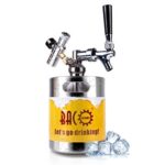 BACOENG 64 Ounce Pressurized Keg Growler, Kegerator for Home Brew Beer with Updated CO2 Regulator