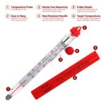 Escali AHC3 NSF Certified Precision Classic Candy/Deep Fry/Confection Glass Thermometer, Red/Clear