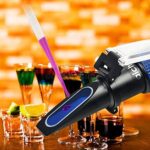 Alcohol Refractometer of 0-80% Volume Percent Scale Range, for Alcohol Content Measurement in Alcohol Liquor Production, Distilled Beverages, Homebrew, with Automatic Temperature Compensation Function