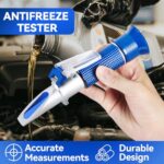 NEEBETEK 5-in-1 DEF Antifreeze Refractometer with ATC,Coolant Tester – Ideal for Automotive, DIY, and Industrial Use, Freezing Point Meter,Battery Acid Hydrometer,Automotive Urea