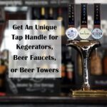 OUYOOLE Beer Tap Handle, Solid Wood Chalkboard Tap Handles with 2 Pen, Tap Handles for Kegerator, Homebrew and Bars. Great Gift for Beer Lovers and Homebrewers?Black?