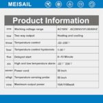 MEISAIL Digital Temperature Controller 2-Stage Outlet Thermostat Heating and Cooling Mode Carboy Homebrew Fermenter Greenhouse Terrarium 110V 10A (S10B-B)